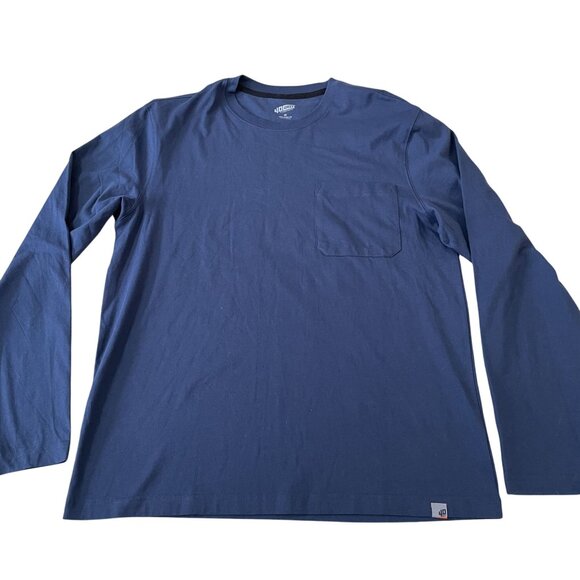 Duluth Trading 40 Grit T-Shirt Mens Size Medium Blue Long Sleeve Cotton Pocket T - Picture 1 of 5